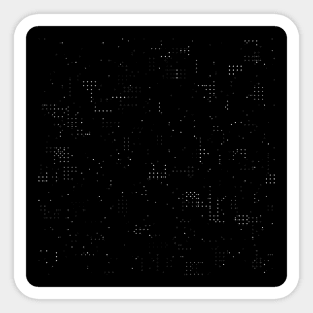 Minimalist dot digital pattern black Sticker